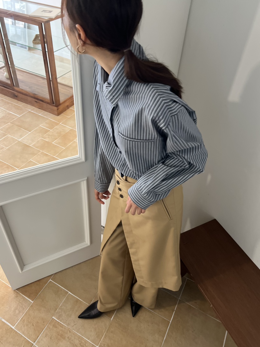 ME MO韓國直郵女裝新品休閑時尚人氣職業熱賣真品襯衫蕾絲衫ME MO襯衫/蕾絲衫
